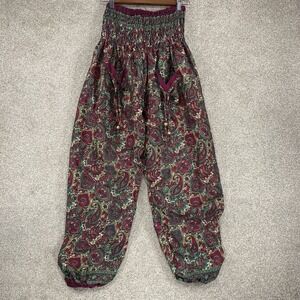 Indie Harem Pants Boho Festival Stretch Waist M-XL Lightweight Pockets